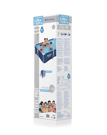 Bestway 9ft 10in Steel Pro Rectangular Pool Set