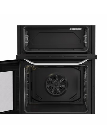 Hotpoint HDD6GDC2W 60cm Dual Fuel Double Cooker with Glass Lid - White