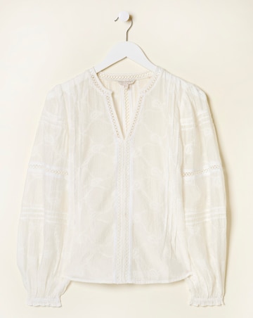 FatFace Copper & Black Jasmine Decorative Blouse