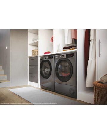 Hoover H-DRY 350 HRE C10TBER-80, 10kg, Condenser Tumble Dryer - Graphite