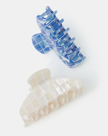 Accessorize 2-Pack Tile Resin Claw Clips