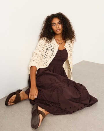 Fatface Teri Embroidered Midi