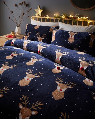 Reindeer Fleece Duvet Cover Set