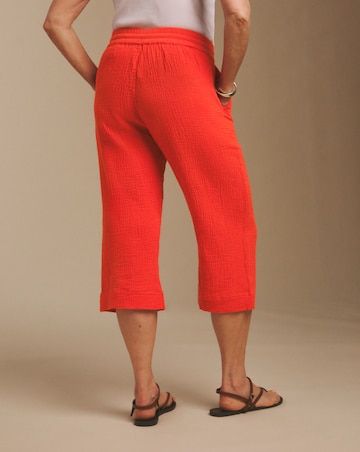 Julipa Cotton Cheesecloth Crop Trousers