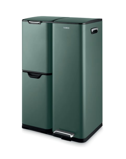 Tower 60L Recycling Bin with 3 Individual Compartments