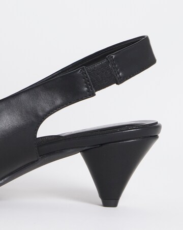 Rina Slingback Pointed Toe Heeled Shoes - Wide Fit (E)