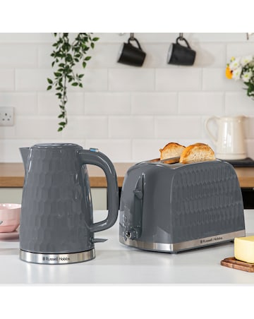 Russell Hobbs 26053 Textured Honeycomb Grey Kettle
