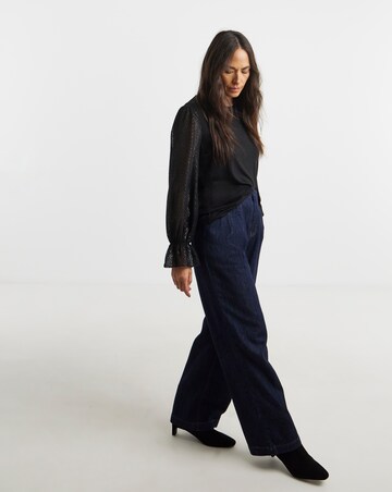 Tinsel Texture Sleeve Top