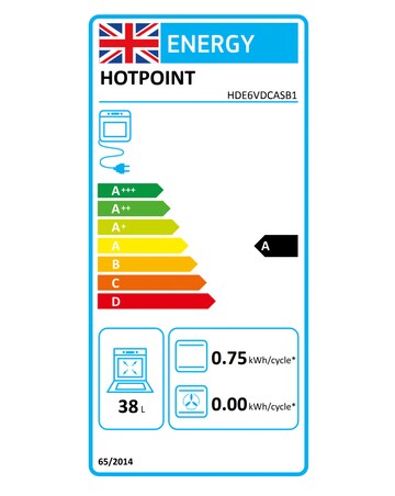 Hotpoint HDE6VDCASB1 60cm Electric Double Cooker with Air Fry - Black + Install