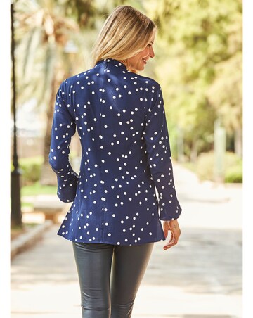 Sosandar Pleated Sleeve Top