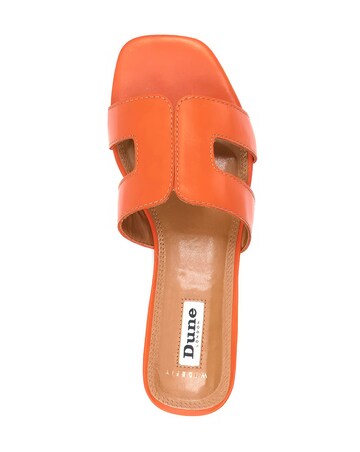 Dune Loupe Leather Slider Sandal Wide E Fit