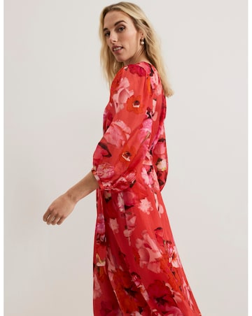 Phasse Eight Fedrica Floral Long Sleeve Midi Dress