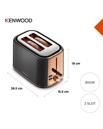 Kenwood Abbey Lux TCP05.C0DG Dark Grey 2 Slice Toaster