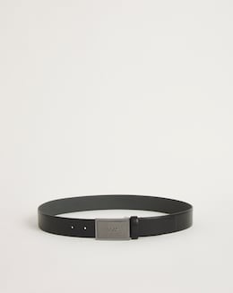 BOSS Icon Plaque Leather Belt