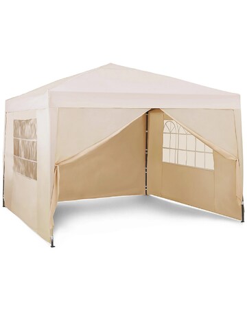 VonHaus Ivory Pop-Up Garden Gazebo 3m x 3m - Waterproof Canopy Shelter