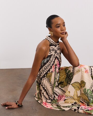 Joanna Hope Pleated Trapeze Dress