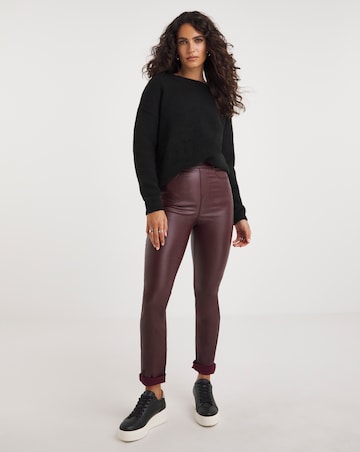 Wine Coated Bella Slim Leg Jegging