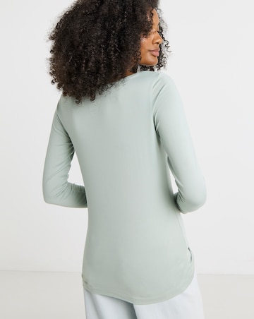 Sage Supersoft Scoop Neck Top