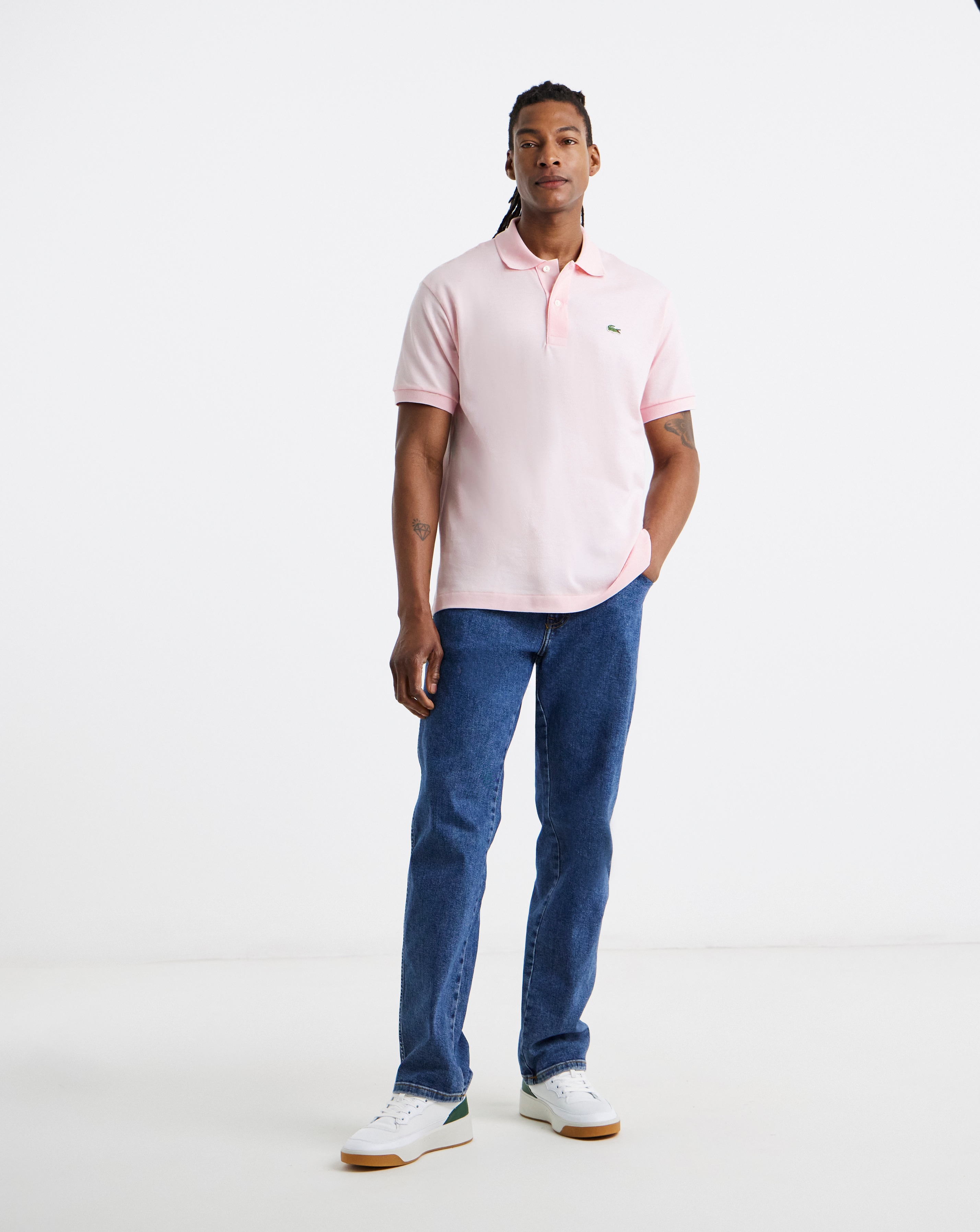 Lacoste Classic Short Sleeve Pique Polo - Light Pink | Ambrose Wilson