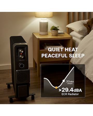 Dimplex Oil Free Radiator 2.4kW with Timer and Turbo Fan- Black