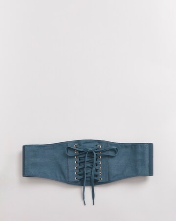 Denim Blue Corset Style Waist Belt