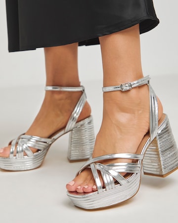 Patsy Feature Heel Sandals - Wide Fit (E)