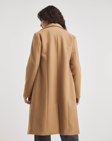 Camel Single Breasted Coat