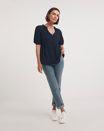 Crinkle Tiered Top