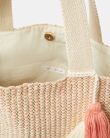 Accessorize Woven Metallic Beach Bag