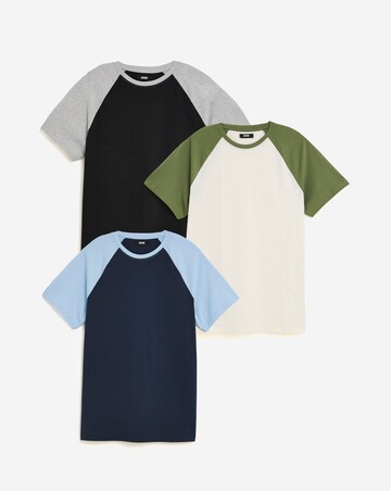 3 Pack Multi Raglan T-Shirts