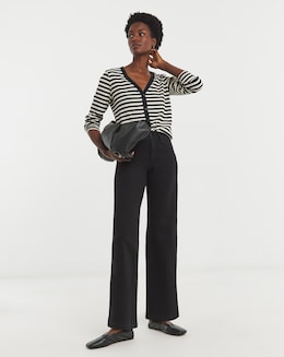 24/7 Washed Black Wide Leg Jeans