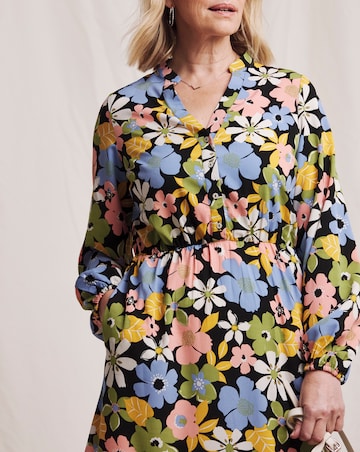 Julipa Button Down Tiered Midi Dress