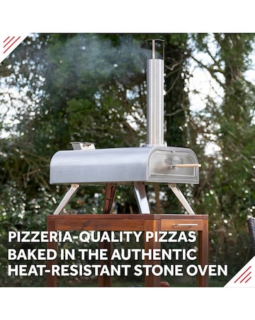 George Foreman 16" Stainless Steel Wood Pellet Pizza Oven