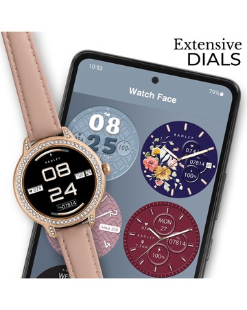Radley Series 33 AMOLED Slim Silicone Leather Smart Watch - Pink