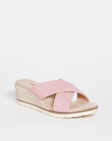 Cushion Walk Crossover Wedge Mule E Fit