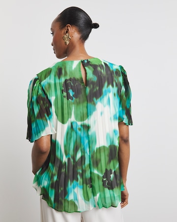 Joanna Hope Printed Pleated Blouse