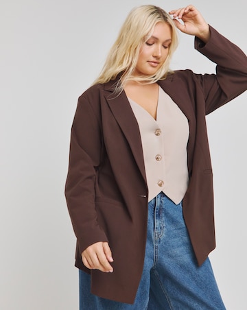 Chocolate Single Breasted Blazer