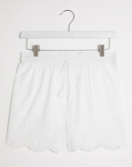 Vibrant Islands Cotton Broderie Anglais Beach Shorts