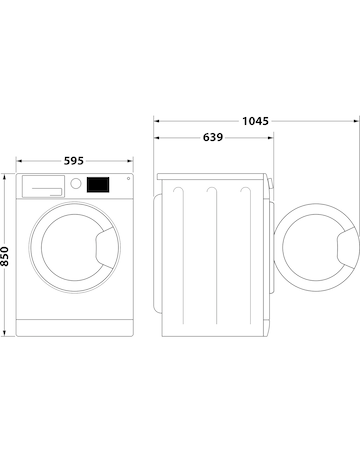 Hotpoint NSWM 1046 BS UK 10kg, 1400rpm, Washing Machine - White + Installation