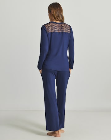 JD Williams Cool Stretch Lace Long Sleeve Pyjama Set