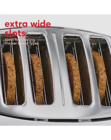 Russell Hobbs 26070 Textured Honeycomb White 4 Slice Toaster