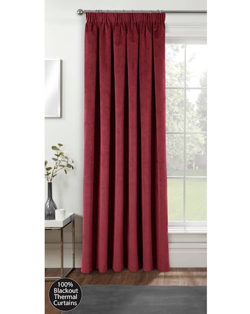 Oxford Thermal Velvet Pencil Pleat Door Curtain