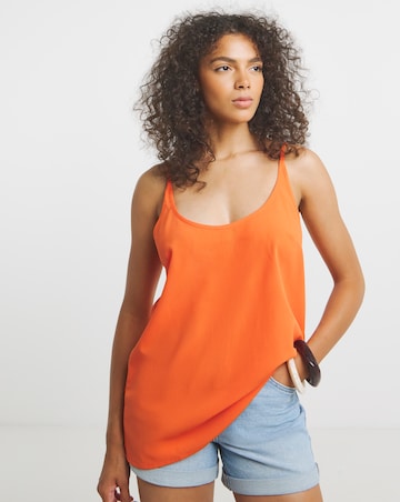 Simply Be Orange Sleeveless Scoop Neck Cami