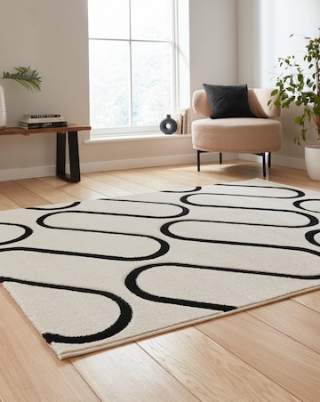 Catherine Lansfield Linear Curve Geometric Rug
