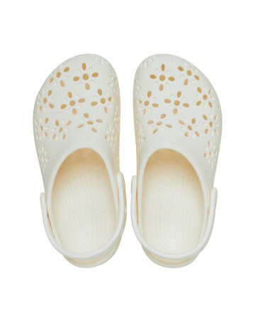 Crocs Chalk Classic Floral Cut Out Clog - Standard Fit