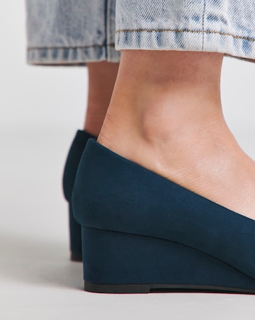 Valentina Low Wedge Court Shoe Wide E Fit