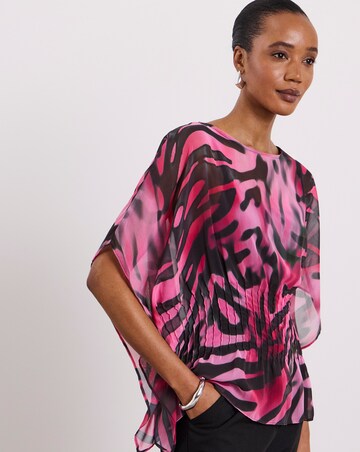 Joanna Hope Pleated Seam Blouse