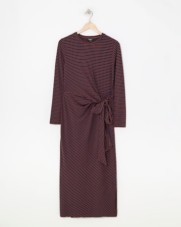 Long Sleeve Tie Waist Maxi Dress