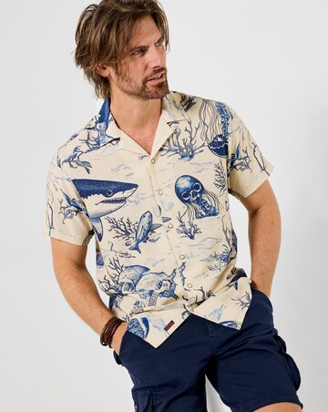 Joe Browns Shark Party Shirt - White/Blue