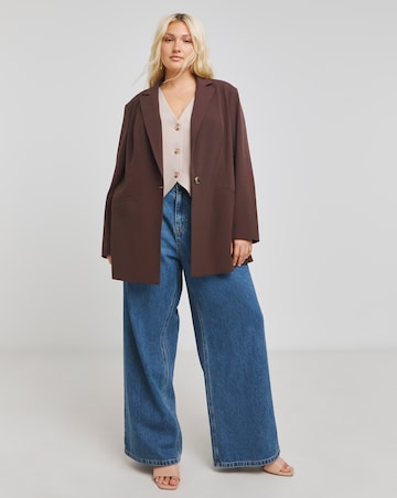 Chocolate Single Breasted Blazer